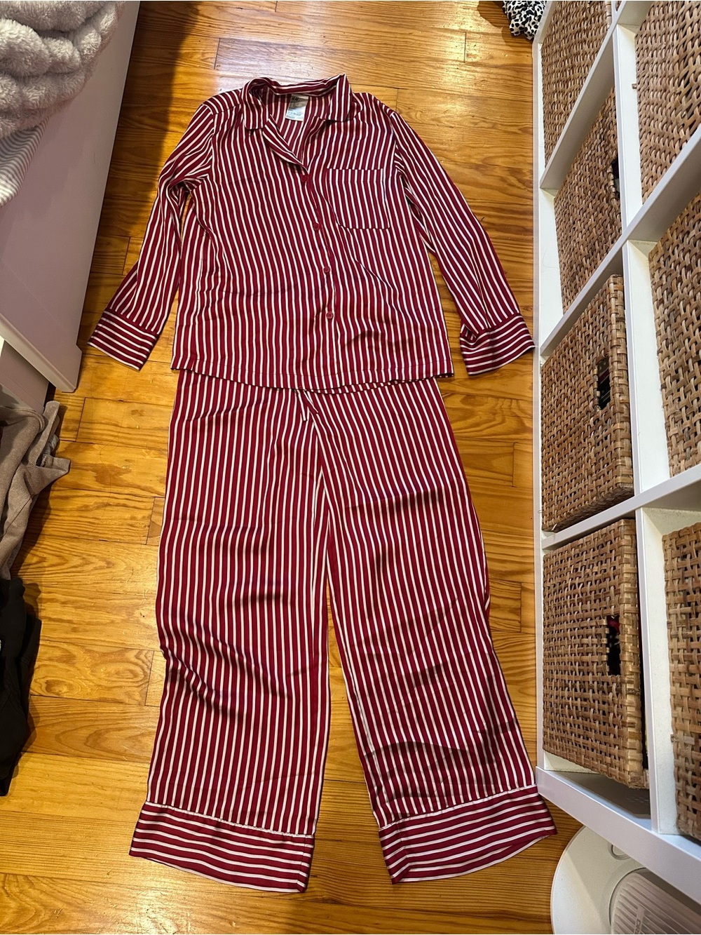 H&M Red and White Striped Pajama Set